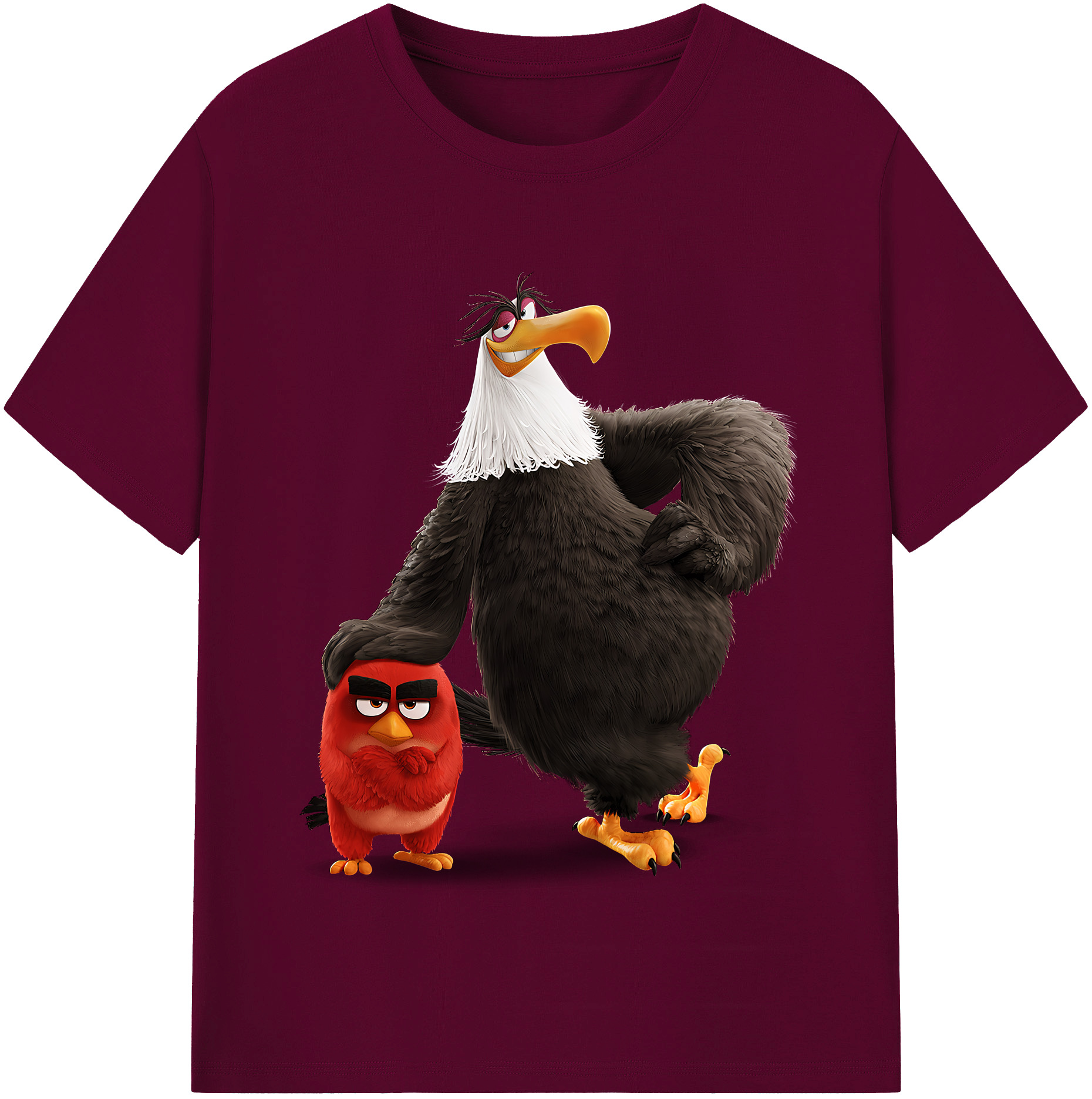 （画像用） Angry Birds アングリーバード レディースカジュアルプリントTシャツ（綿100％）